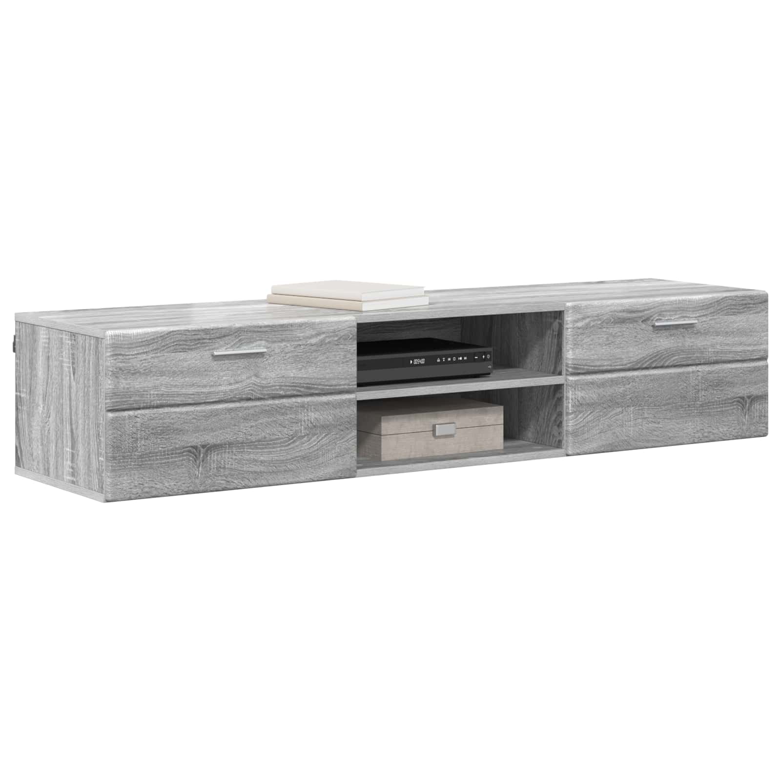 vidaXL Wooden Cabinet 150 x 39 x 30 cm Grey Sonoma Engineered Wood 3