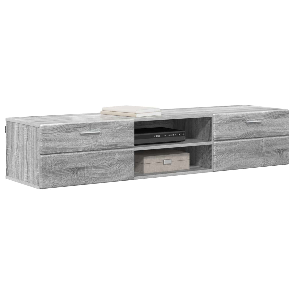 vidaXL Wooden Cabinet 150 x 39 x 30 cm Grey Sonoma Engineered Wood 3
