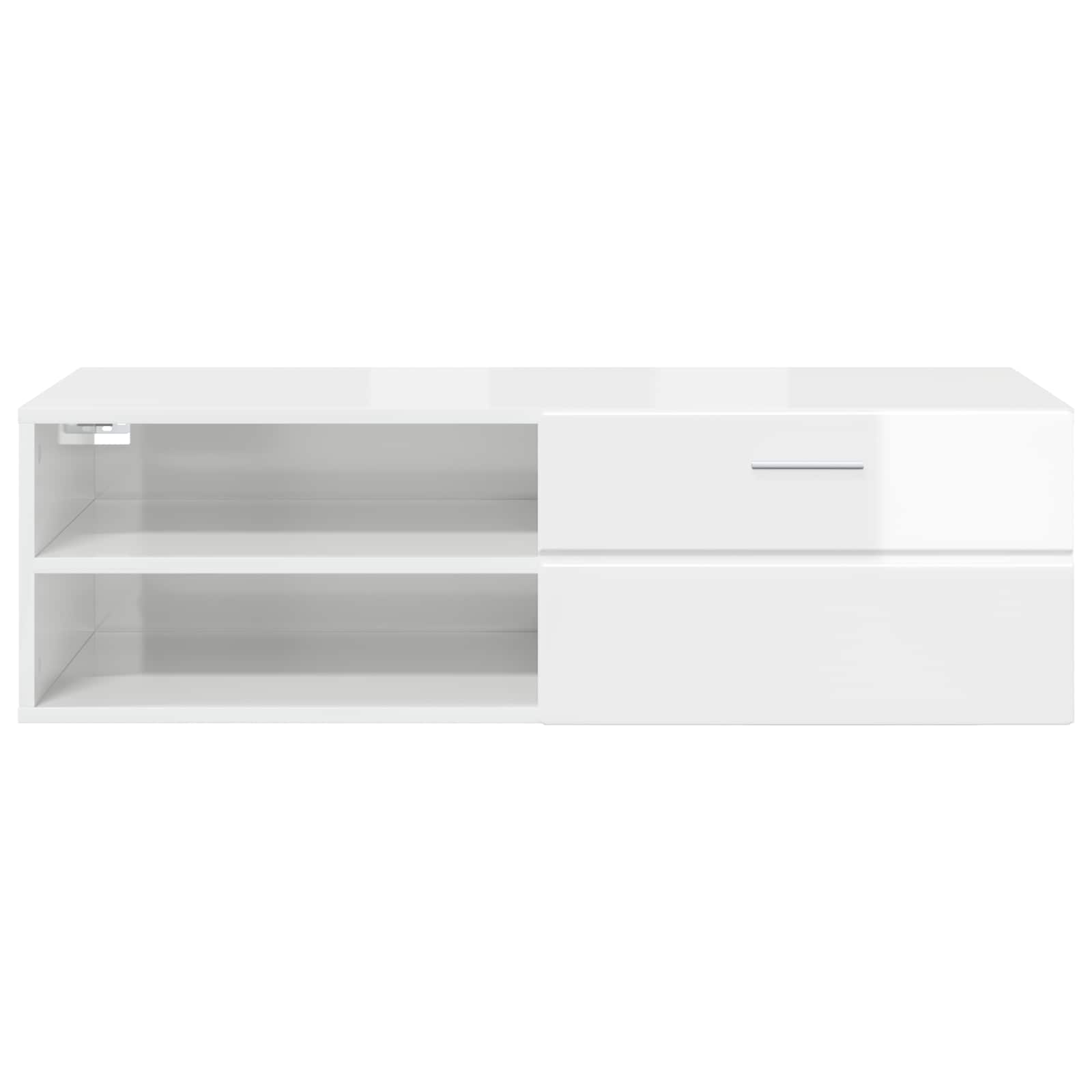 vidaXL Wooden Cabinet 100.5 x 39 x 30 cm High Gloss White 6