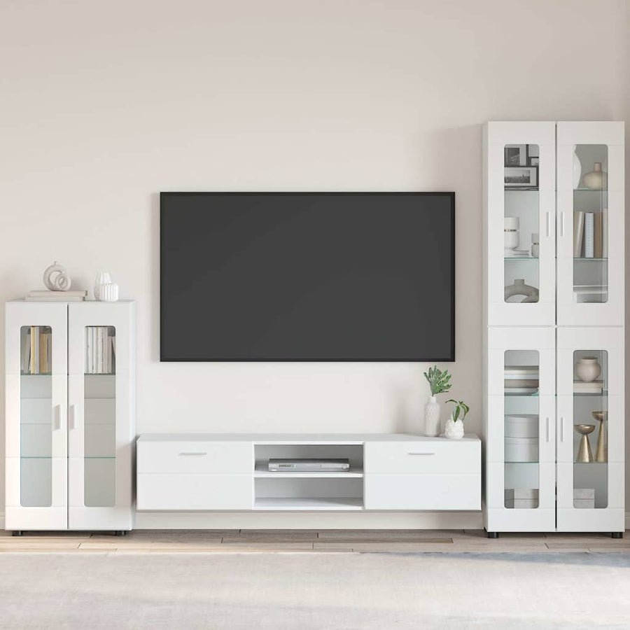 vidaXL Sideboard FLORIN 55.5 x 29 x 100 cm White Engineered Wood 1