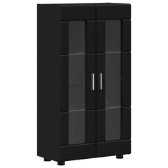 vidaXL Sideboard FLORIN 55.5 x 29 x 100 cm Black Engineered Wood 2
