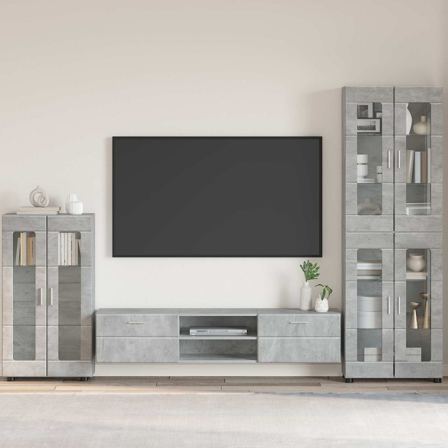 vidaXL Sideboard FLORIN 55.5 x 29 x 100 cm Concrete Grey 1