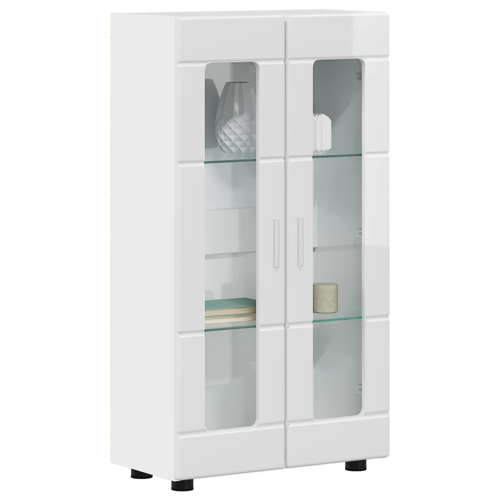 vidaXL Sideboard FLORIN 55.5 x 29 x 100 cm High Gloss White 3