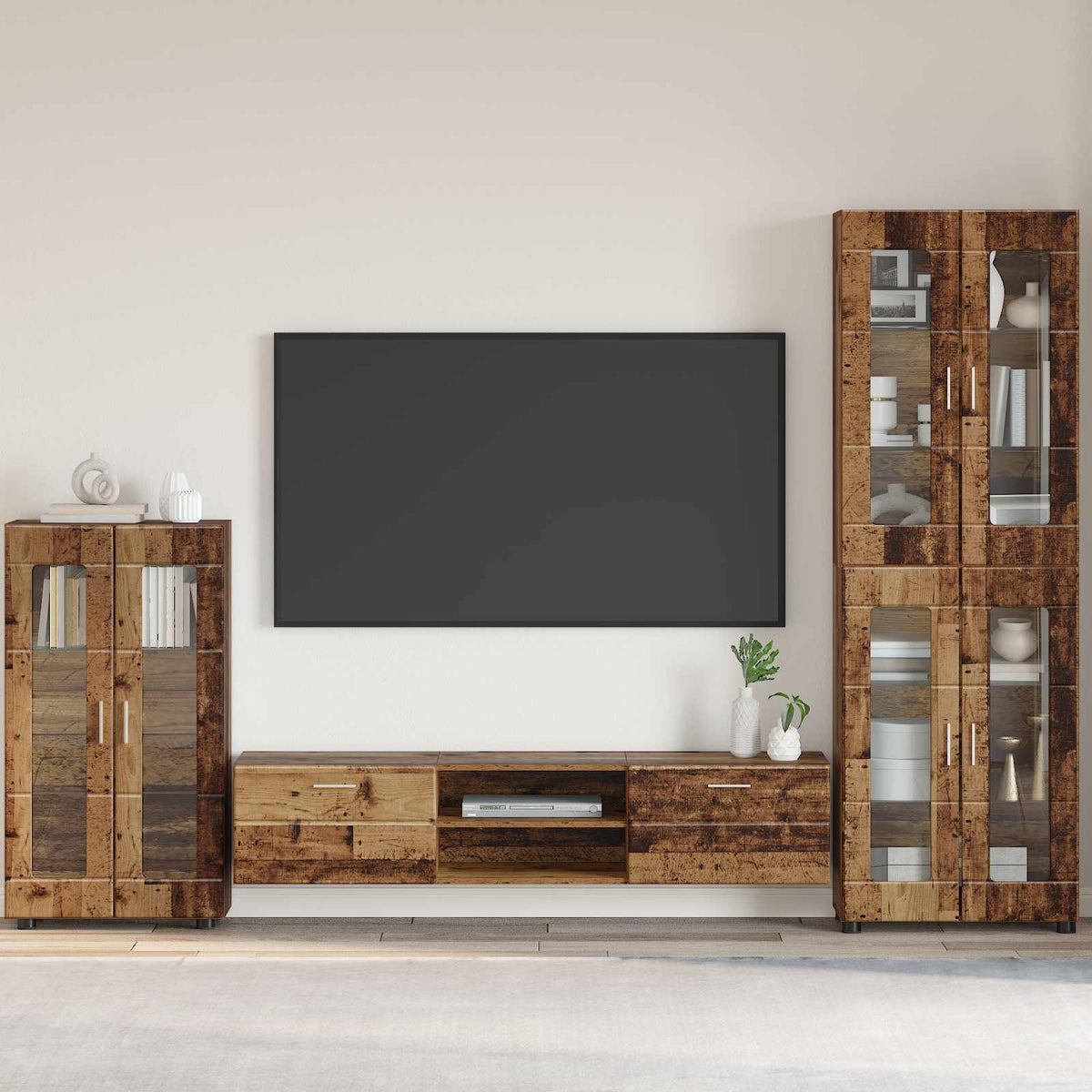 vidaXL Sideboard FLORIN 55.5 x 29 x 100 cm Old Wood Engineered Wood 1