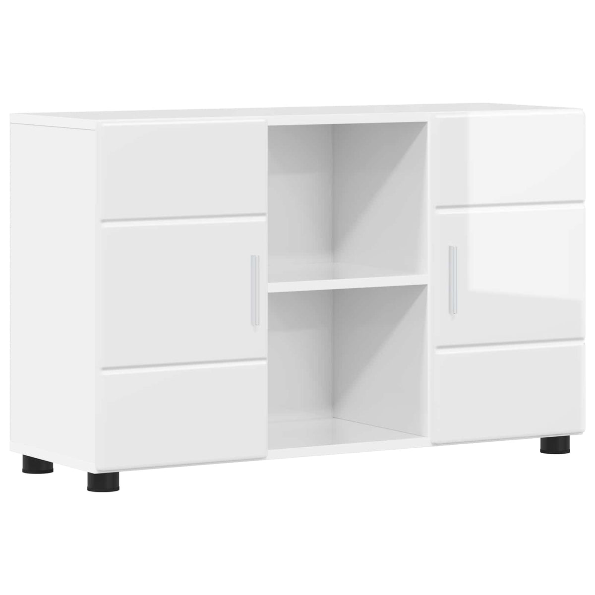 TV Cabinet Set FLORIN 3 pcs 150 x 39 x 30 cm High gloss white Sideboard with 2 doors