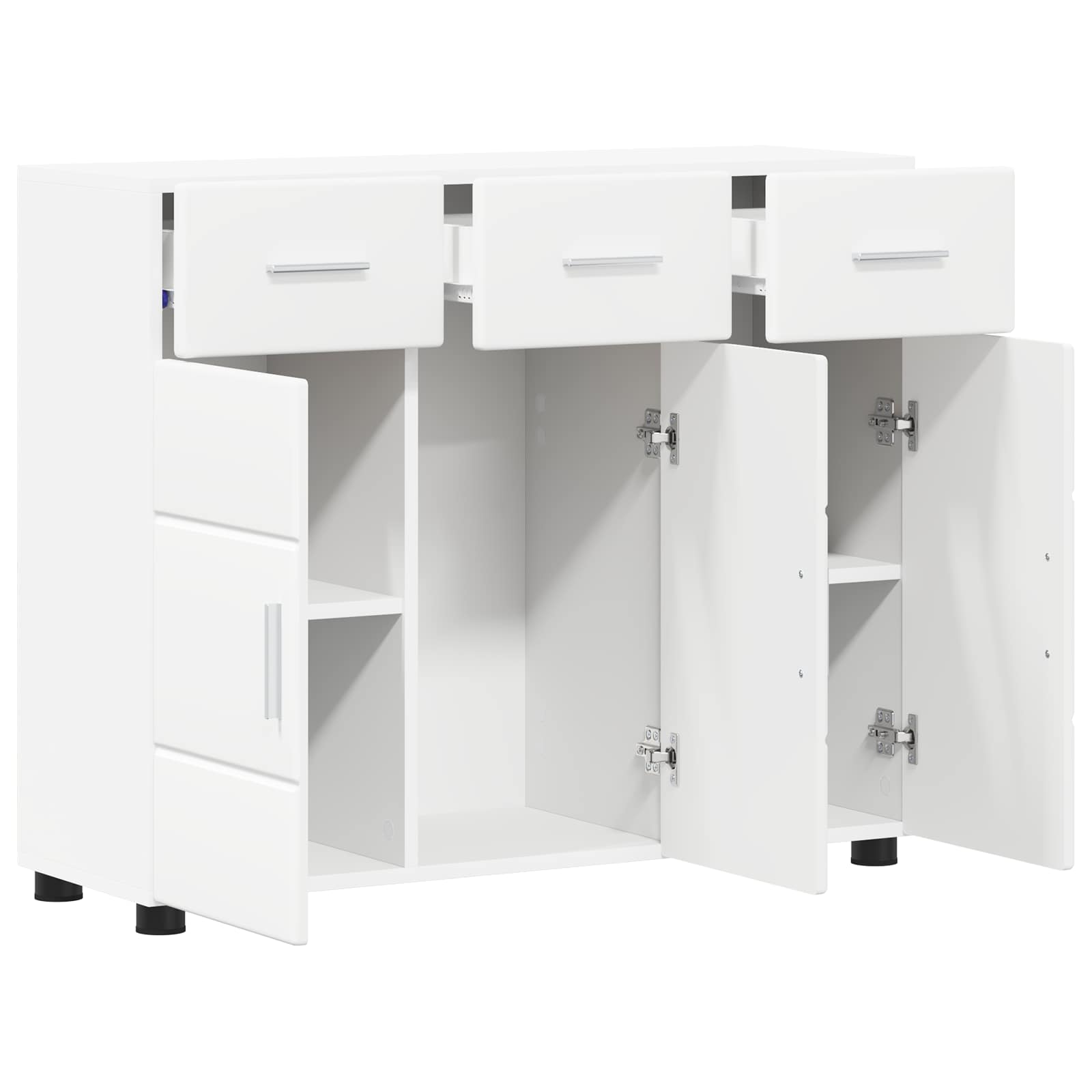 vidaXL Sideboard FLORIN 88.5 x 30.5 x 73 cm White Engineered Wood 5