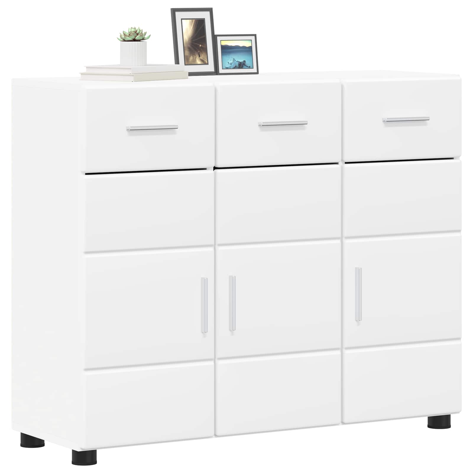 vidaXL Sideboard FLORIN 88.5 x 30.5 x 73 cm White Engineered Wood 3