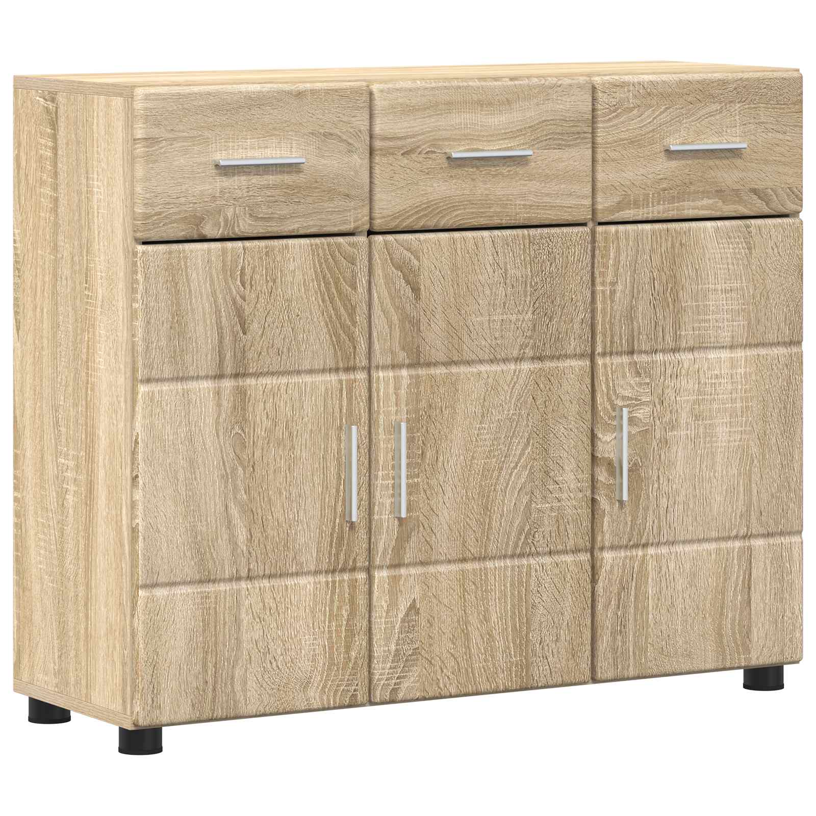 vidaXL Sideboard FLORIN 88.5 x 30.5 x 73 cm Sonoma Oak Engineered Wood 2