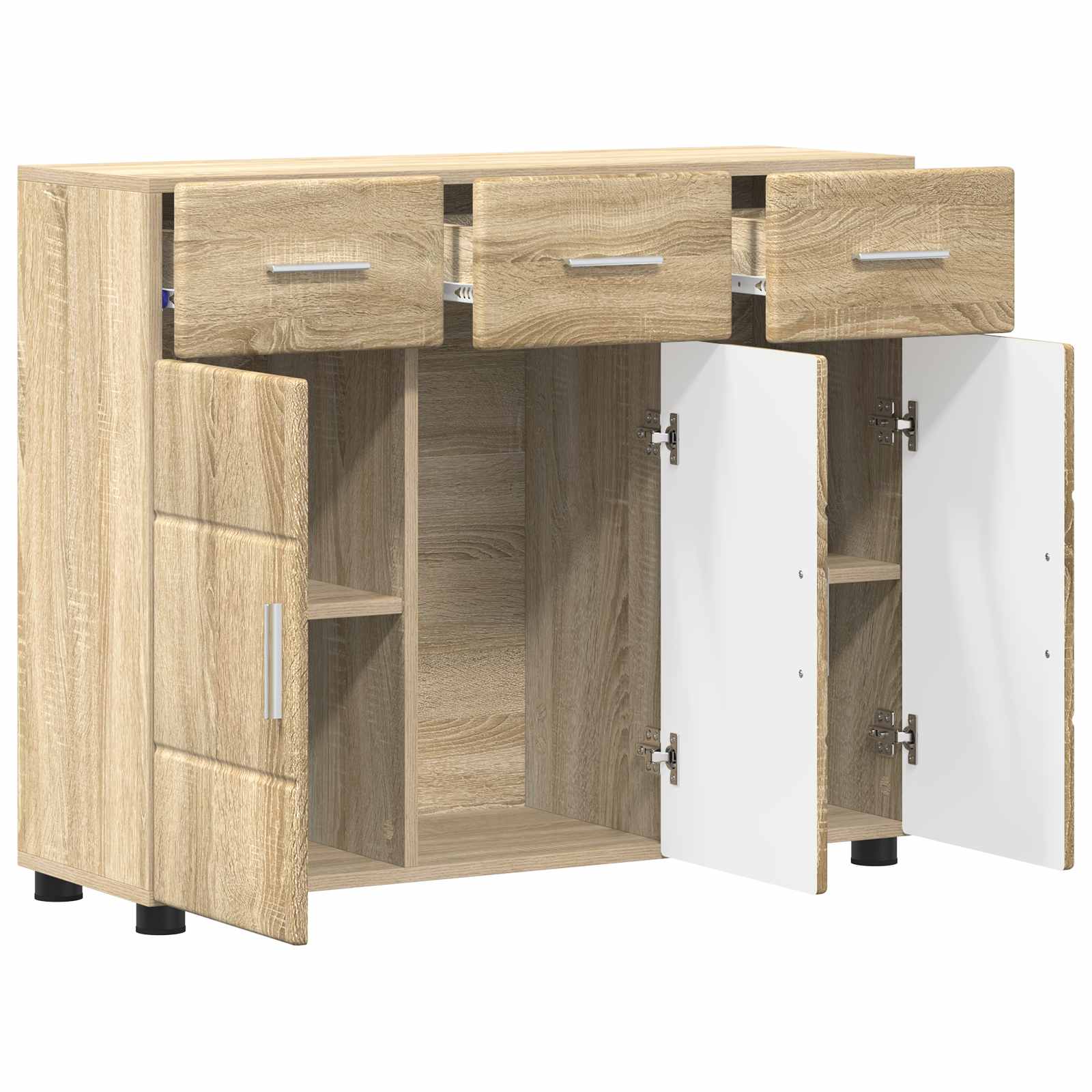 vidaXL Sideboard FLORIN 88.5 x 30.5 x 73 cm Sonoma Oak Engineered Wood 5