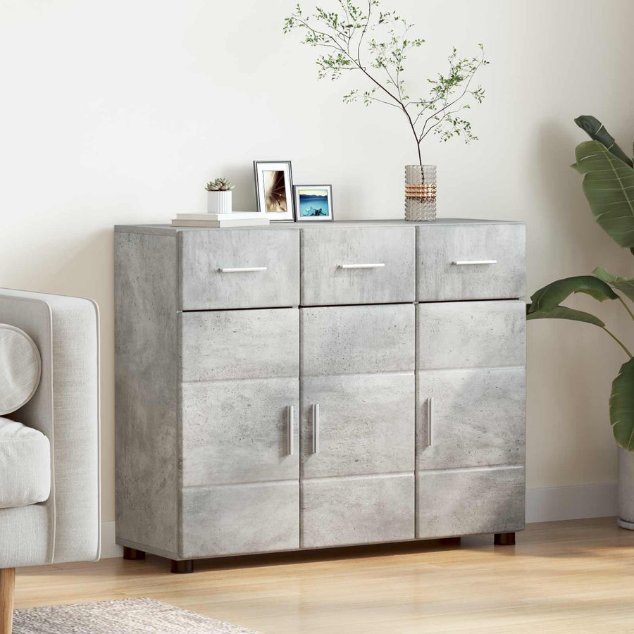 vidaXL Sideboard FLORIN 88.5 x 30.5 x 73 cm Concrete Grey 1