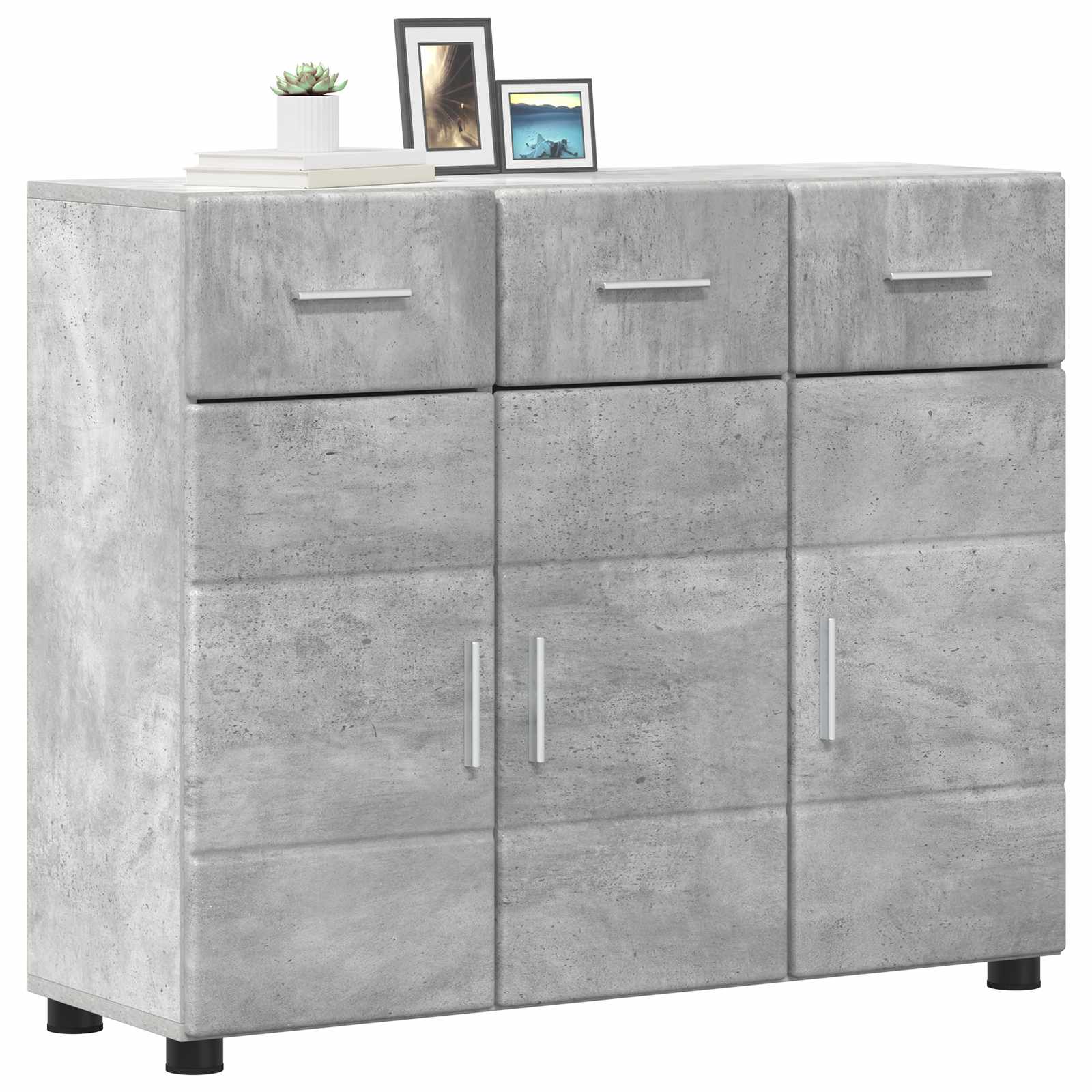vidaXL Sideboard FLORIN 88.5 x 30.5 x 73 cm Concrete Grey 3