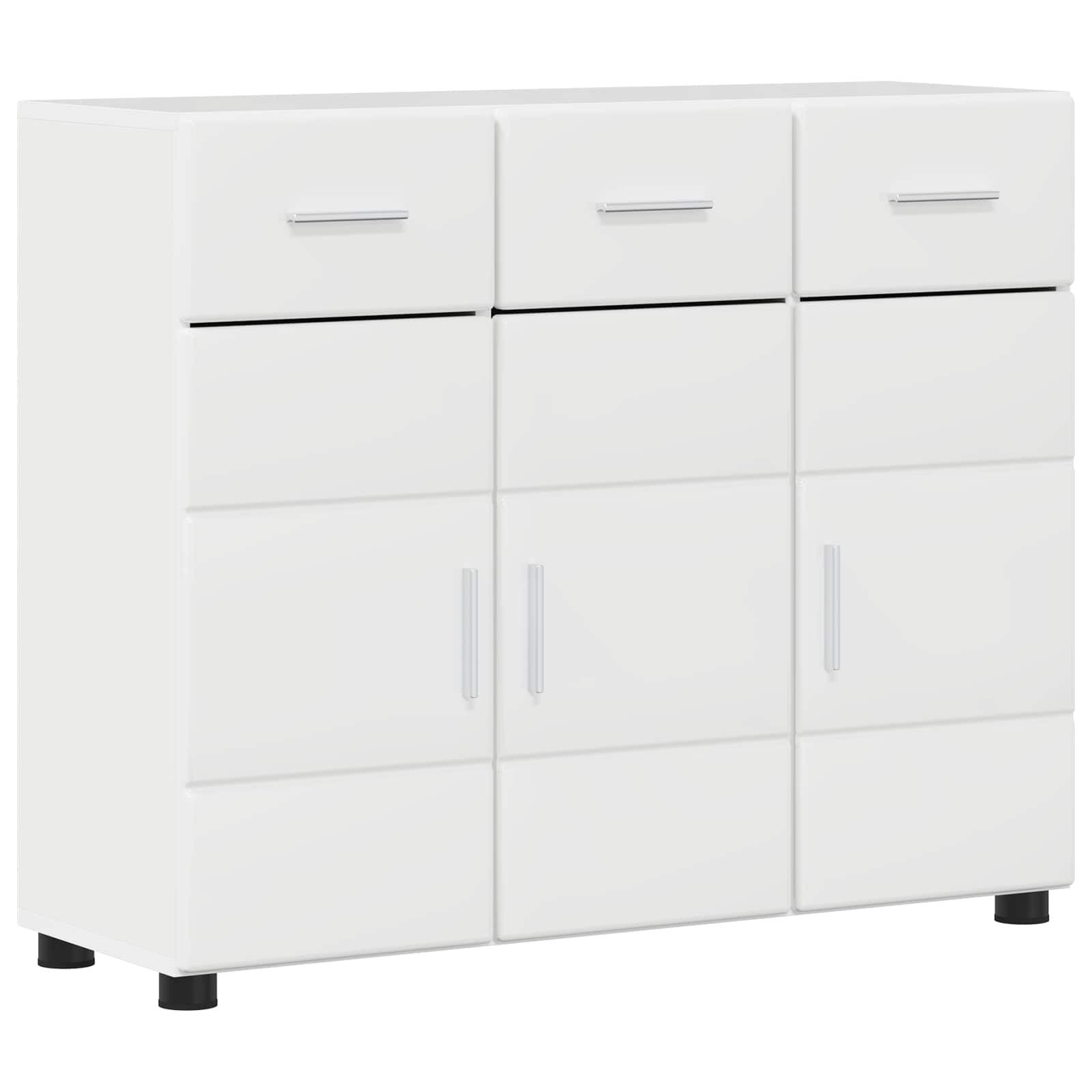 vidaXL Sideboard FLORIN 88.5 x 30.5 x 73 cm High Gloss White 2
