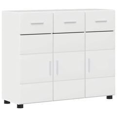 TV Cabinet Set FLORIN 3 pcs 150 x 39 x 30 cm High gloss white Sideboard with 3 drawers 3 doors