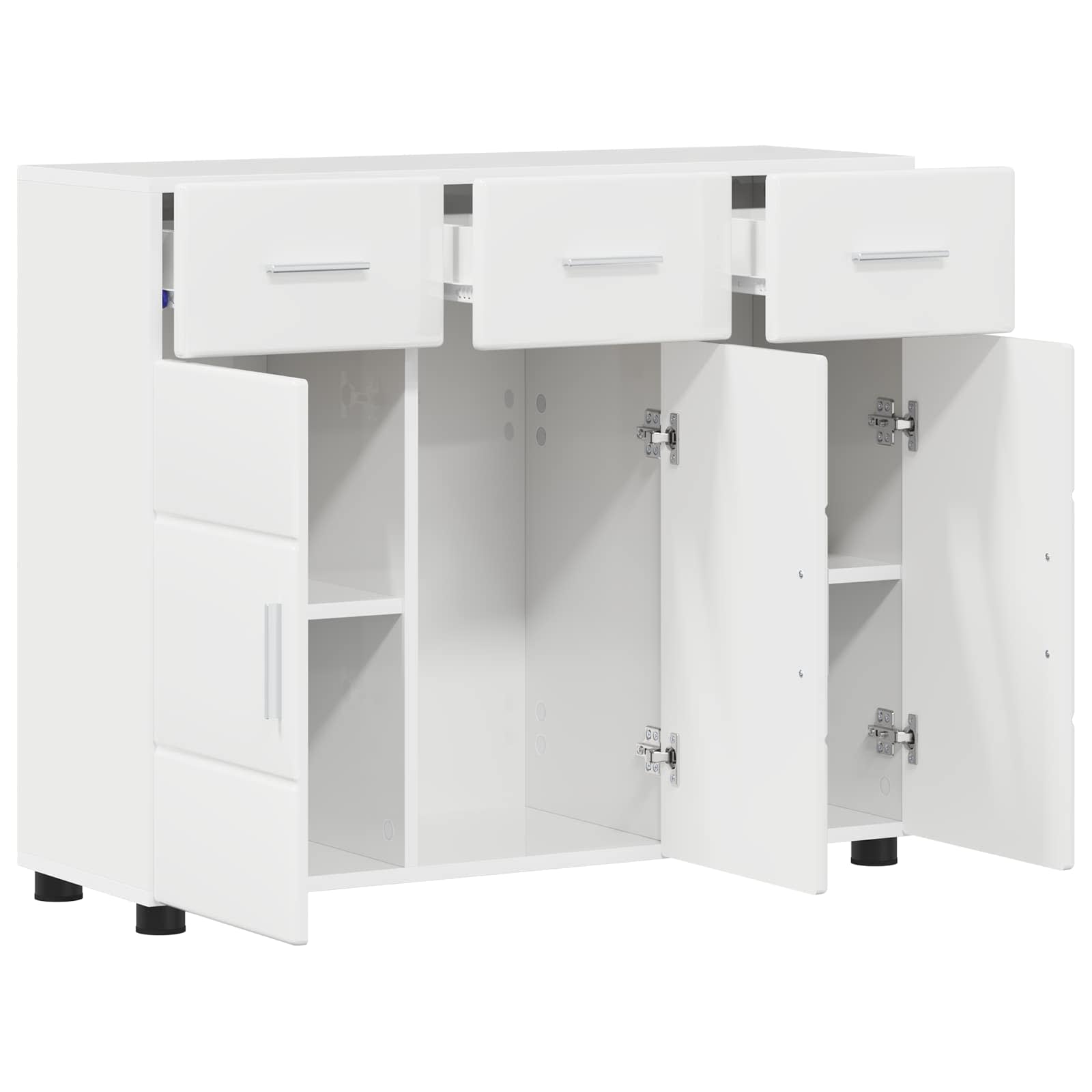 vidaXL Sideboard FLORIN 88.5 x 30.5 x 73 cm High Gloss White 5