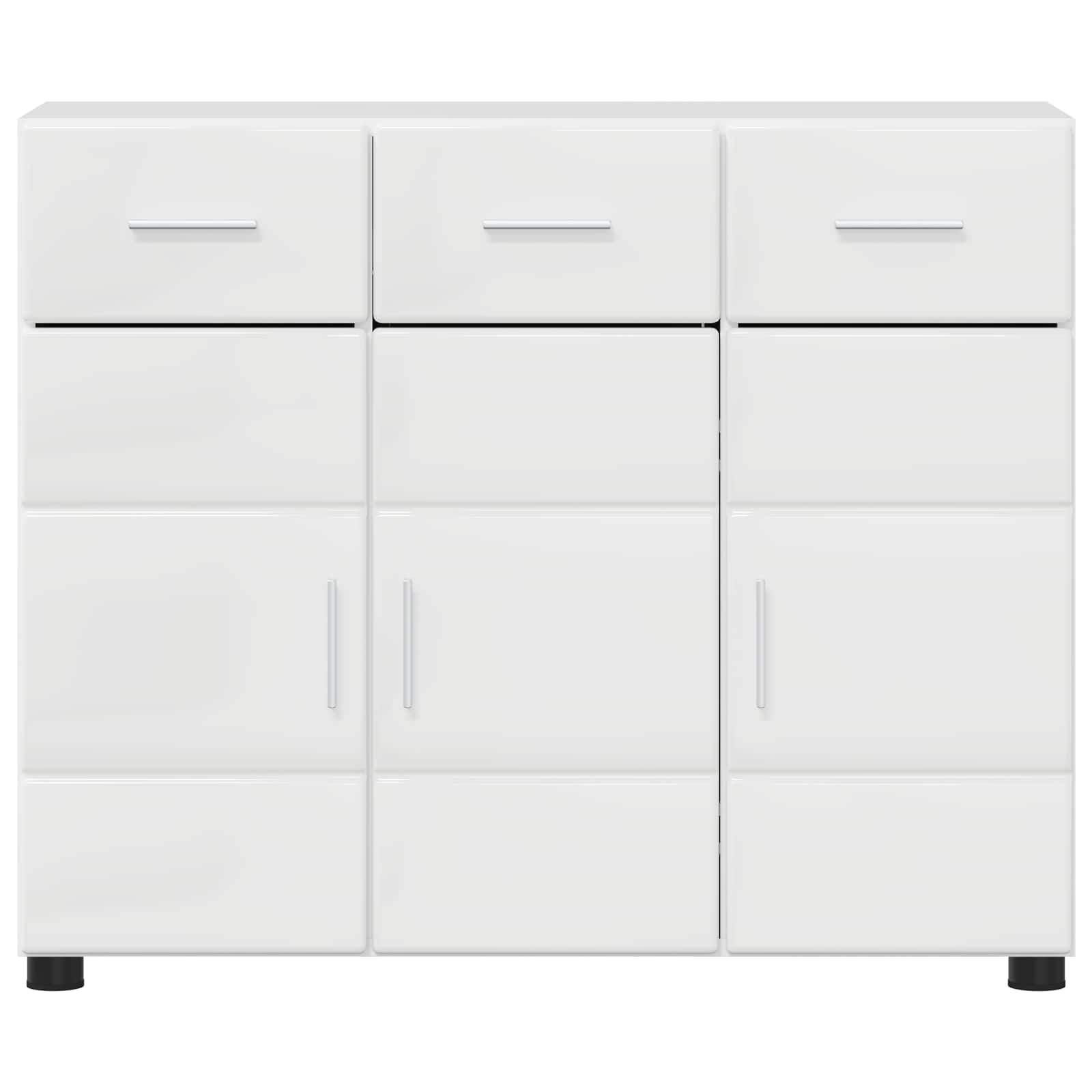 vidaXL Sideboard FLORIN 88.5 x 30.5 x 73 cm High Gloss White 6