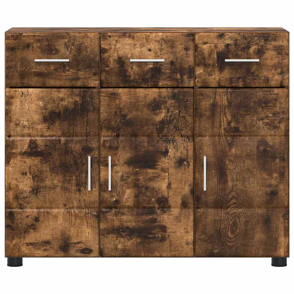 vidaXL Sideboard FLORIN 88.5 x 30.5 x 73 cm Smoked Oak Engineered Wood 6