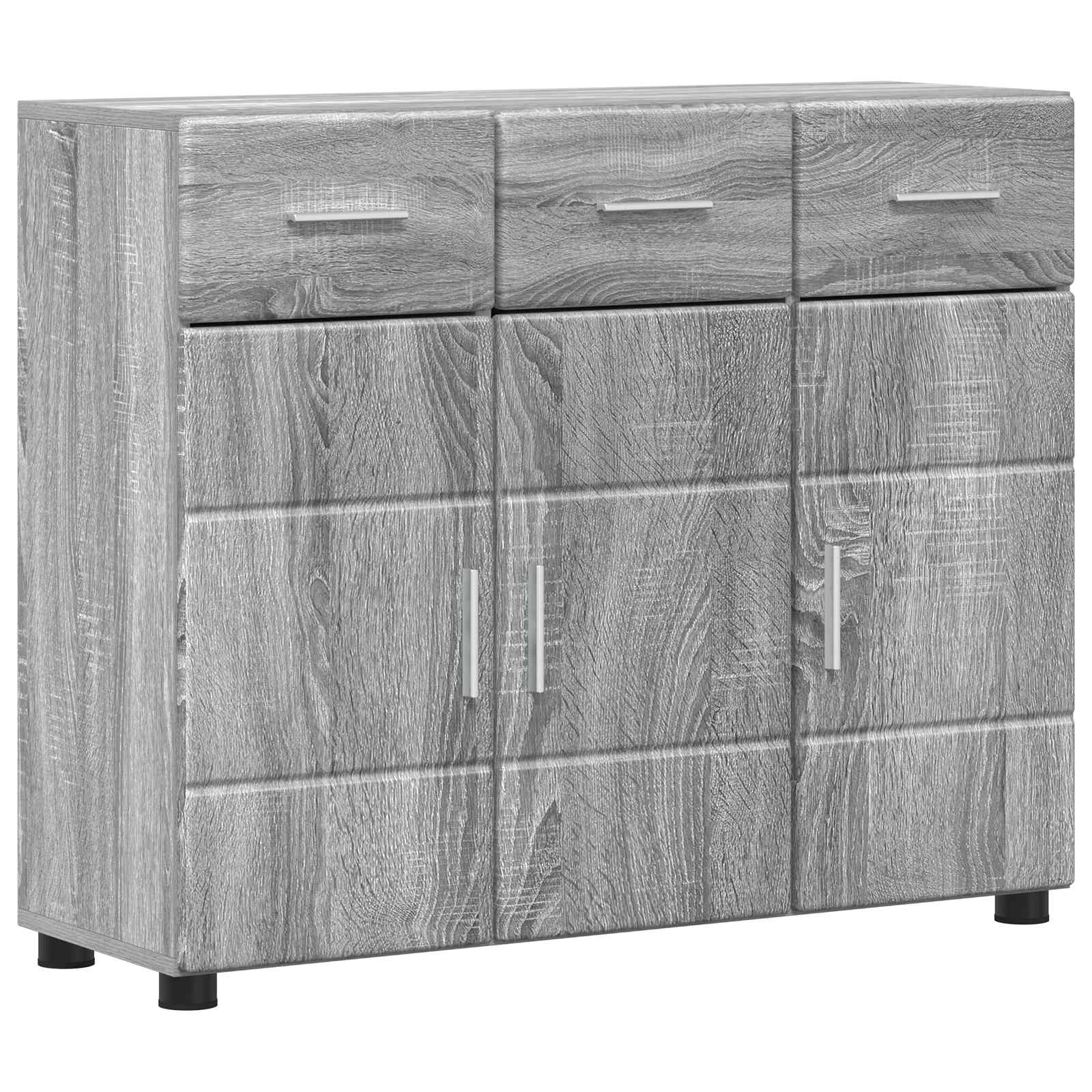 vidaXL Sideboard FLORIN 88.5 x 30.5 x 73 cm Grey Sonoma 2