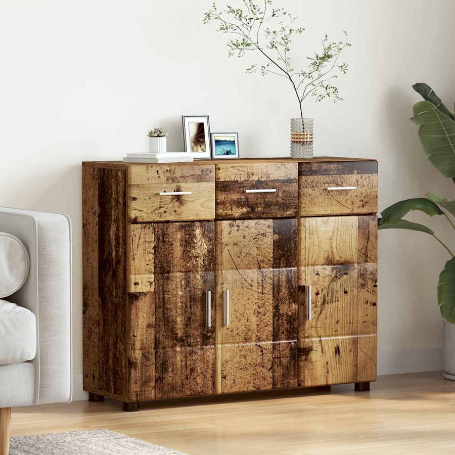 vidaXL Sideboard FLORIN 88.5 x 30.5 x 73 cm Old Wood Engineered Wood 1