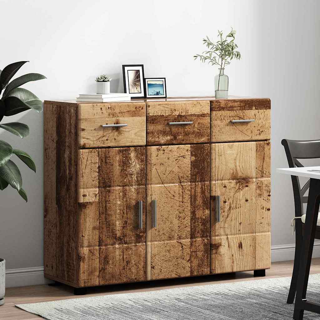 vidaXL Sideboard FLORIN 88.5 x 30.5 x 73 cm Old Wood Engineered Wood 4
