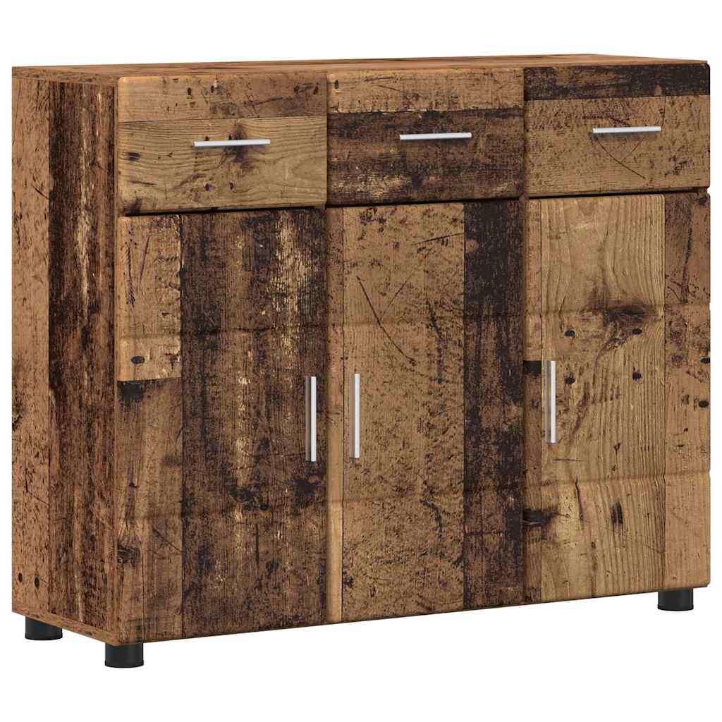 vidaXL Sideboard FLORIN 88.5 x 30.5 x 73 cm Old Wood Engineered Wood 2