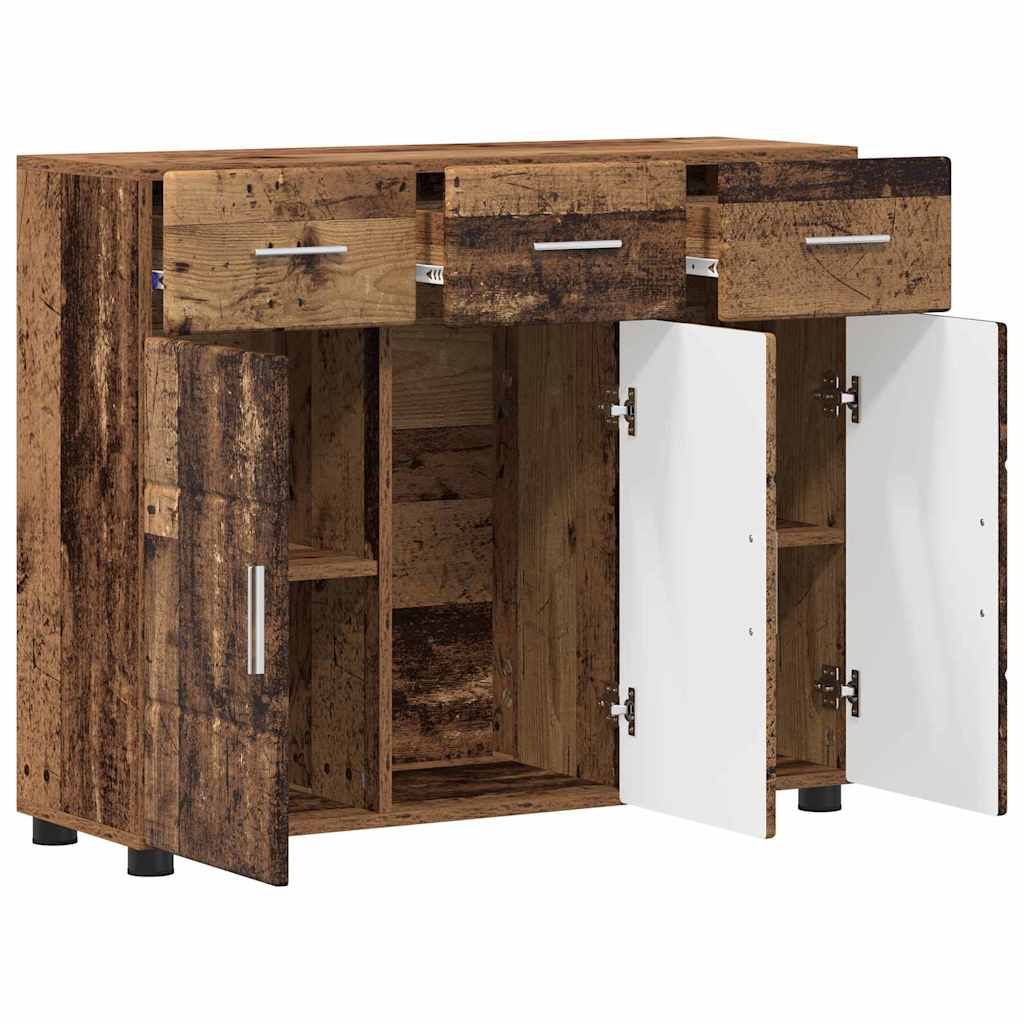 vidaXL Sideboard FLORIN 88.5 x 30.5 x 73 cm Old Wood Engineered Wood 5