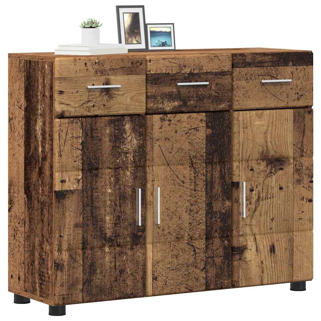 vidaXL Sideboard FLORIN 88.5 x 30.5 x 73 cm Old Wood Engineered Wood 3