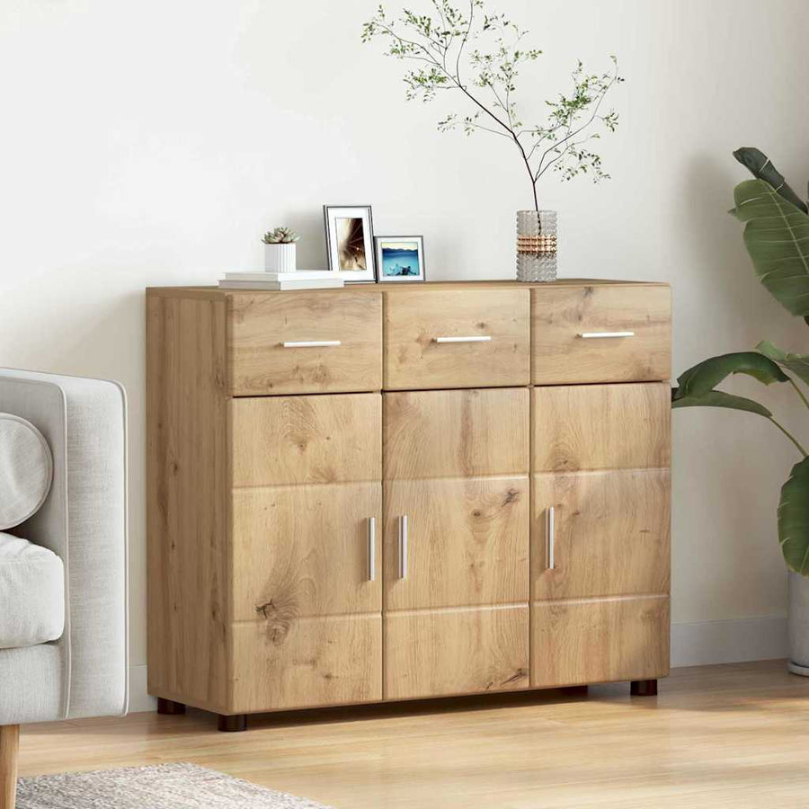 vidaXL Sideboard FLORIN 88.5 x 30.5 x 73 cm Artisan Oak 1