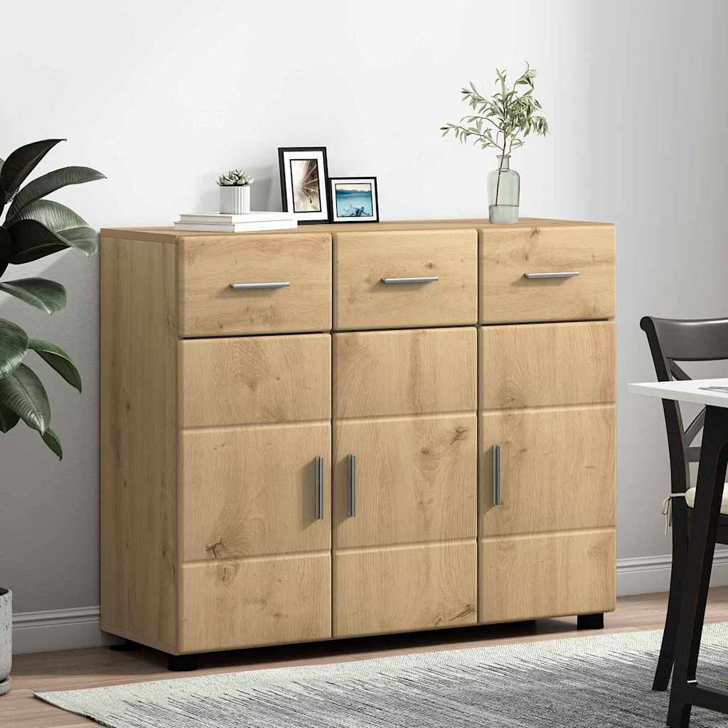 vidaXL Sideboard FLORIN 88.5 x 30.5 x 73 cm Artisan Oak 4
