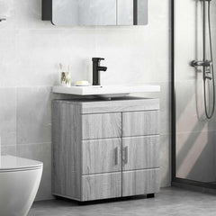 vidaXL Bathroom Cabinet Set TULUM Grey Sonoma 60 x 34 x 63 cm 1