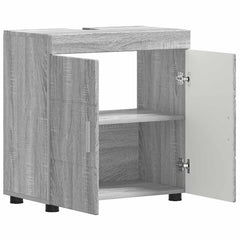 vidaXL Bathroom Cabinet Set TULUM Grey Sonoma 60 x 34 x 63 cm 5