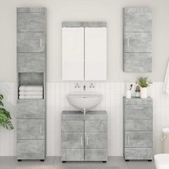 vidaXL Bathroom Wall Cabinet TULUM Concrete Grey 37 x 24.5 x 86 cm 1
