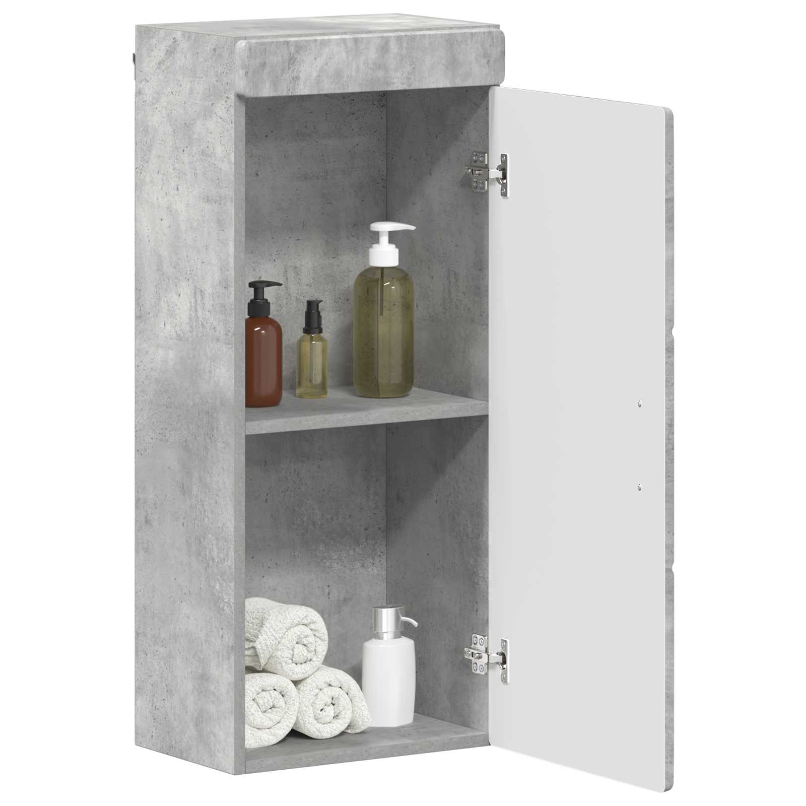 vidaXL Bathroom Wall Cabinet TULUM Concrete Grey 37 x 24.5 x 86 cm 3