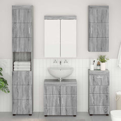 vidaXL Bathroom Wall Cabinet TULUM Grey Sonoma 37 x 24.5 x 86 cm 1