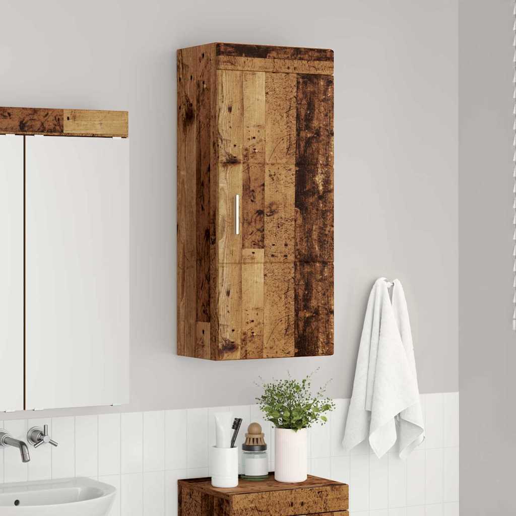 vidaXL Bathroom Wall Cabinet TULUM Old Wood 37 x 24.5 x 86 cm 4
