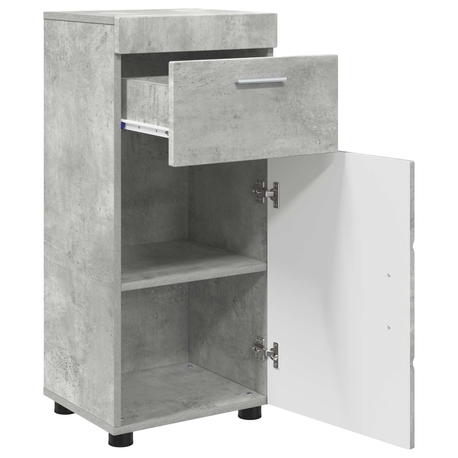 vidaXL Bathroom Cabinet Set TULUM Concrete Grey 37 x 31.5 x 82 cm 5