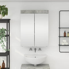 vidaXL Bathroom Mirror Cabinet TULUM Concrete Grey 60 x 16.5 x 78 cm 1