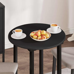 vidaXL Table Top Ø 60 x 1.5 cm Round Engineered Wood Black 4