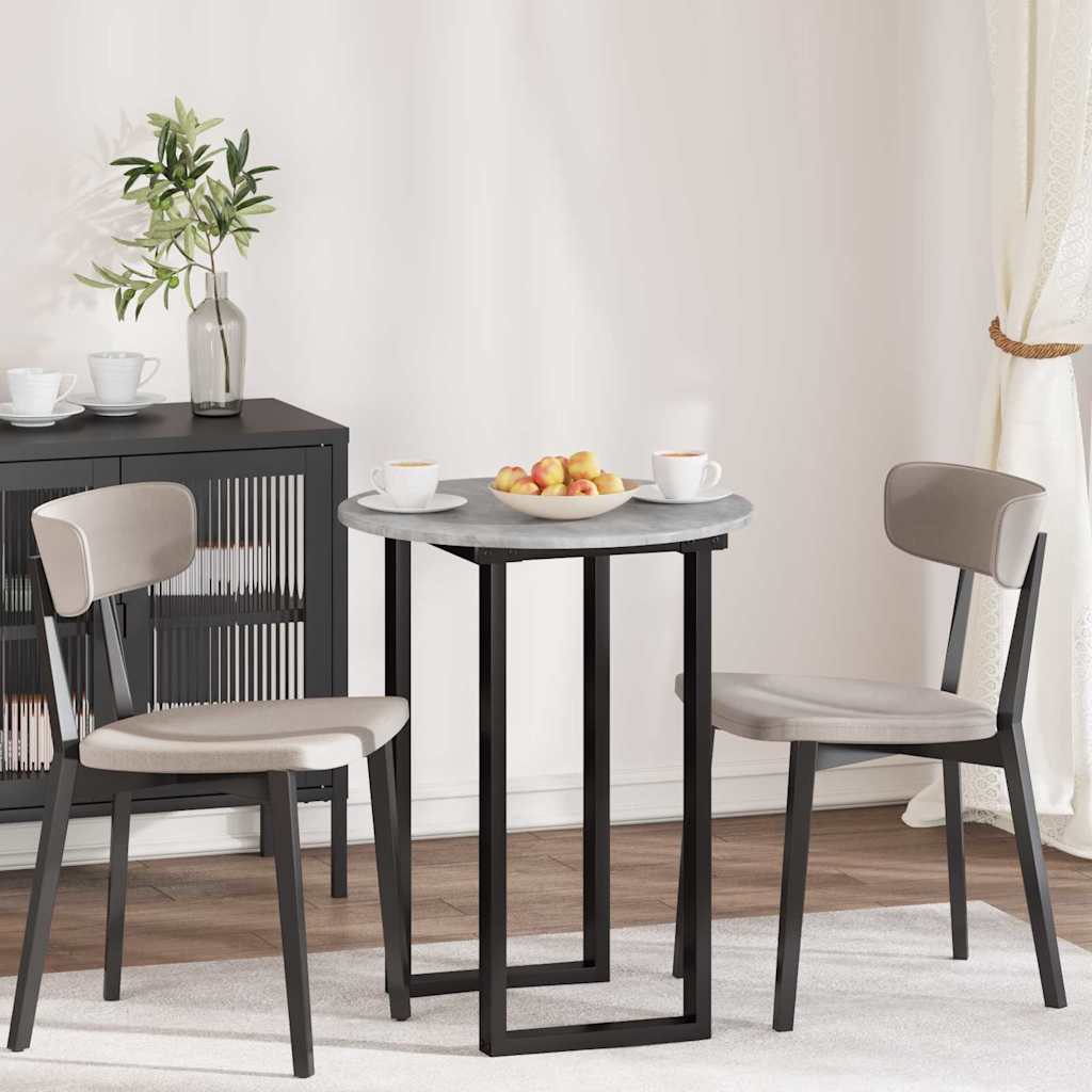 vidaXL Table Top Ø 60 x 1.5 cm Round Engineered Wood Concrete Grey 1