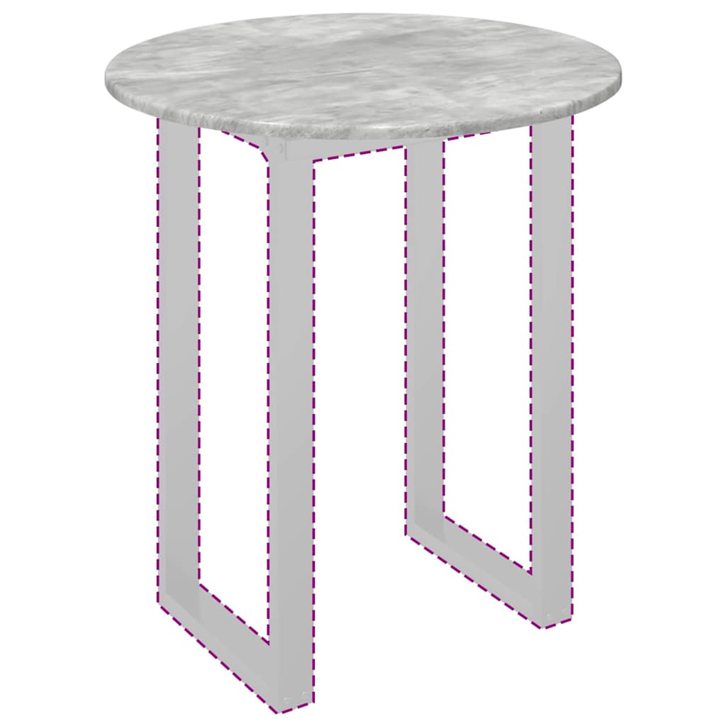 vidaXL Table Top Ø 60 x 1.5 cm Round Engineered Wood Concrete Grey 3