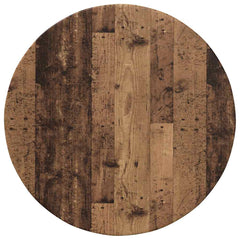 vidaXL Table Top Ø 60 x 1.5 cm Round Engineered Wood Old Wood 2