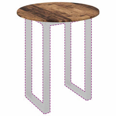 vidaXL Table Top Ø 60 x 1.5 cm Round Engineered Wood Old Wood 3