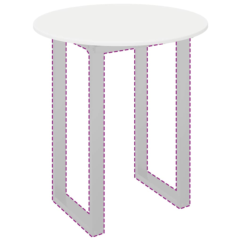 vidaXL Table Top Ø 70 x 1.5 cm Round Engineered Wood White 3