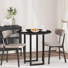 vidaXL Table Top Ø 80 x 1.5 cm Round Engineered Wood Black 1