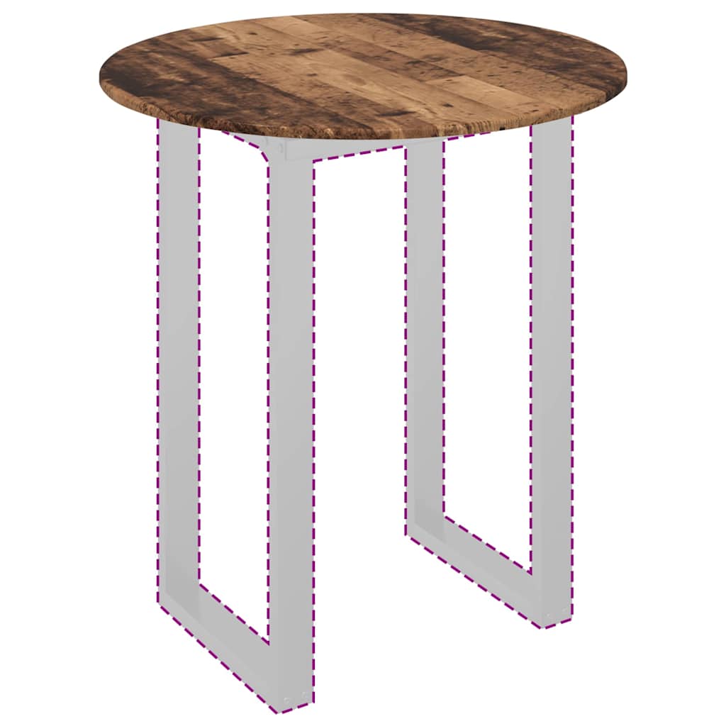 vidaXL Table Top Ø 80 x 1.5 cm Round Engineered Wood Old Wood 3