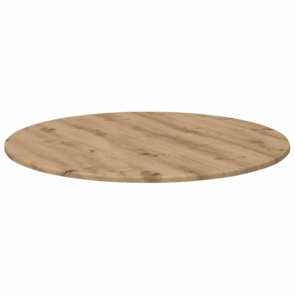 vidaXL Table Top Ø 80 x 1.5 cm Round Engineered Wood Artisan Oak 5