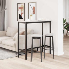 vidaXL Table White 100 x 40 x 101 cm Engineered Wood and Steel 4
