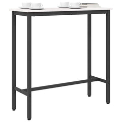 vidaXL Table White 100 x 40 x 101 cm Engineered Wood and Steel 3