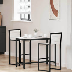 vidaXL Table White 100 x 50 x 77 cm Engineered Wood and Steel 1