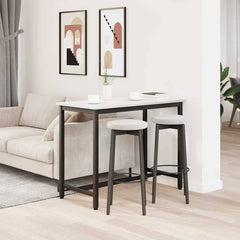 Table 100 x 50 x 77 cm Engineered Wood and Steel White