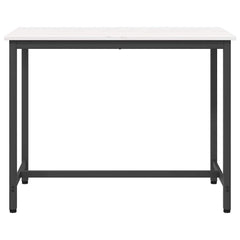 vidaXL Table White 100 x 50 x 77 cm Engineered Wood and Steel 5